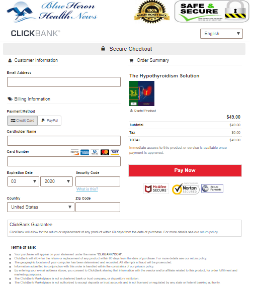 clickbank payment page