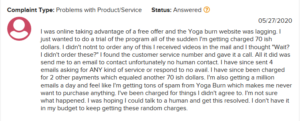 yoga burn review complaints